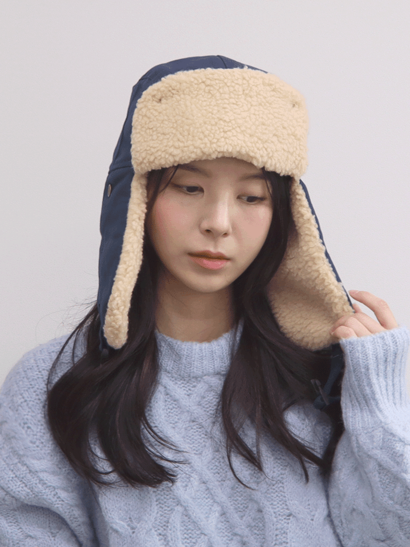 [4colors] 패딩 보온 겨울 버킷 벙거지 뽀글 군밤모자 루퍼귀도리 모자